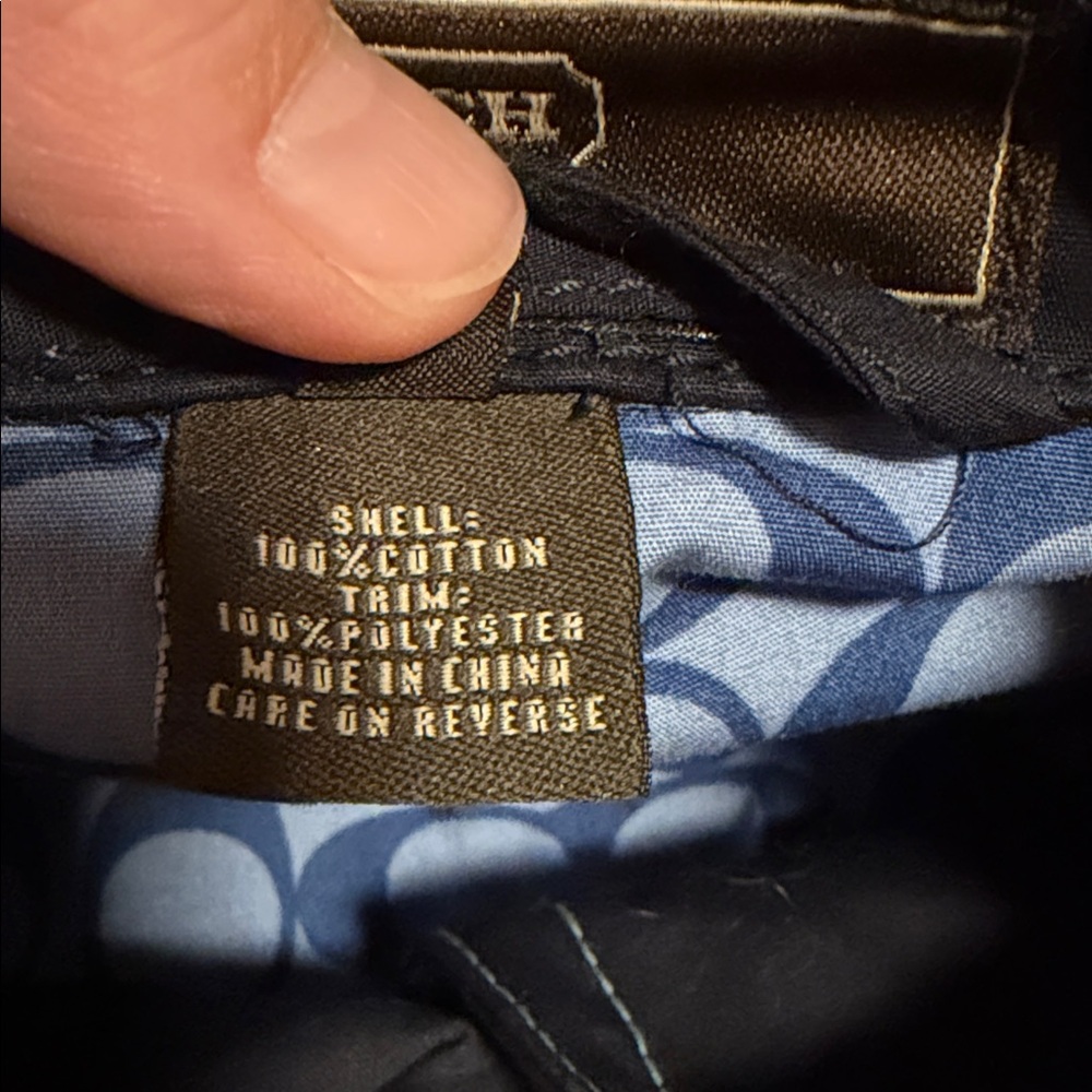 Coach Navy Blue Coat with Gold Buttons - Picture 5 of 6